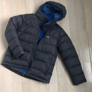 Boys LLBean fleece line down parka